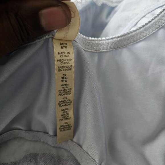 Rhonda Shear Powder Blue Style 676  Shapewear Leisure Bra in Size 3X - Picture 6 of 7